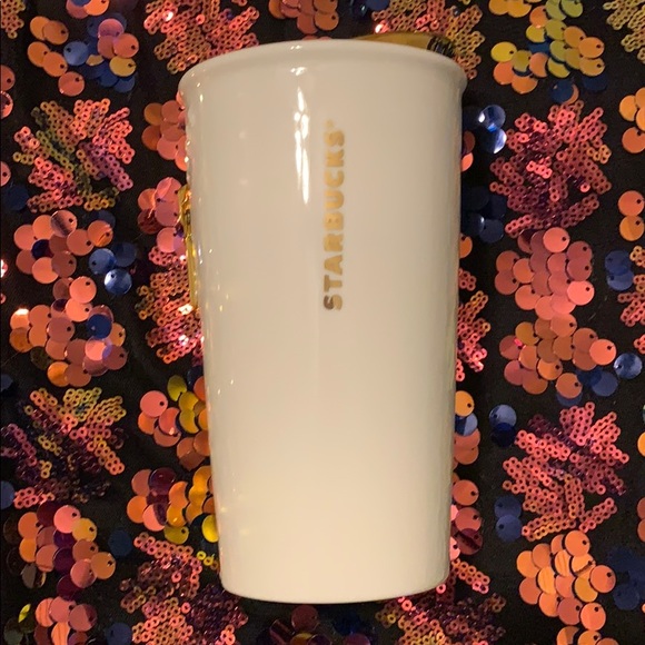 Limited Edition Starbucks Gold Ceramic Traveller - Picture 3 of 5